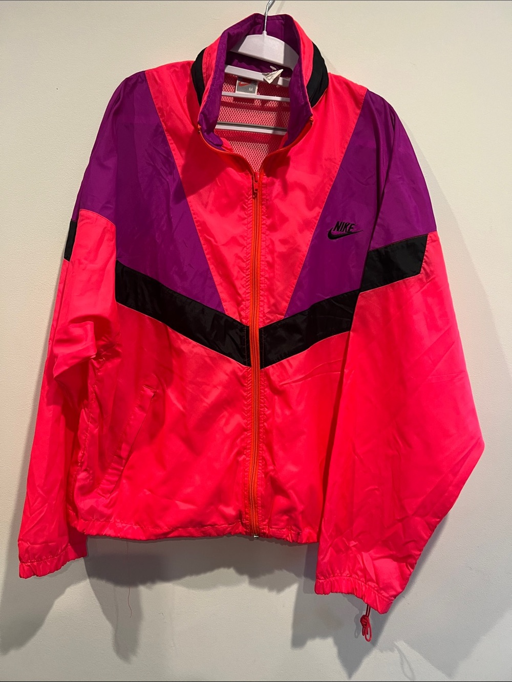Vintage 90s Nike Colorblock Windbreaker Jacket - Gray Tag - Size M